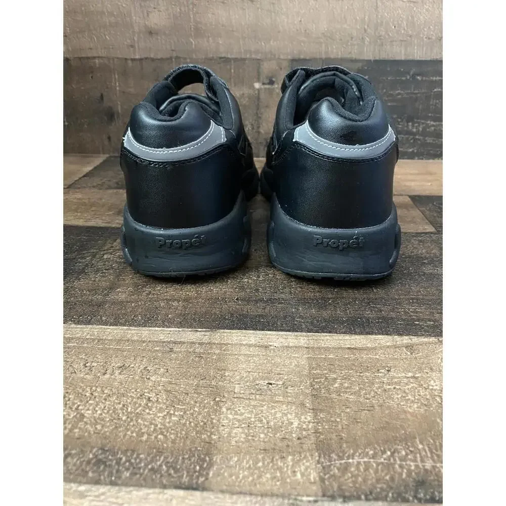 New Propet Stability Walker Men's Size 10.5 2Ewide Black Strappy Sneakers Walk